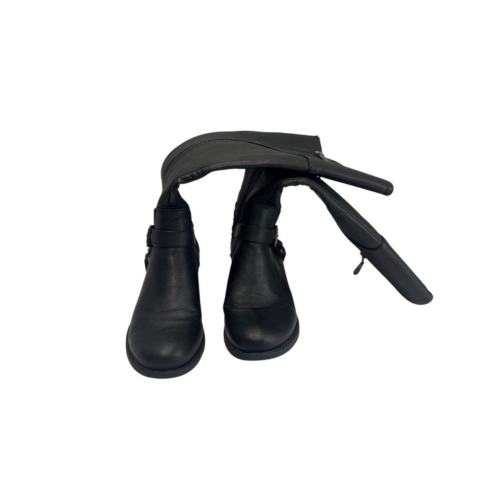 Guess high-top boots Women's size 8M black zipper strap